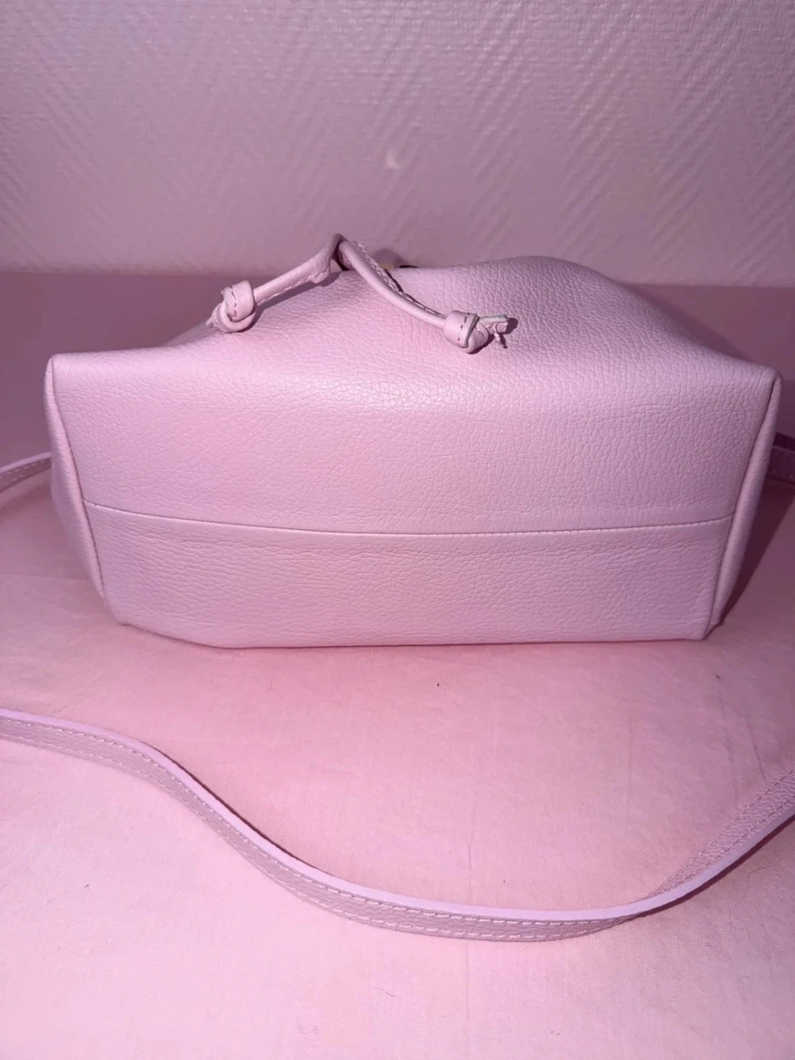 Bolsa vera Italy Bolsa de couro genuíno rosa montana – photo 5